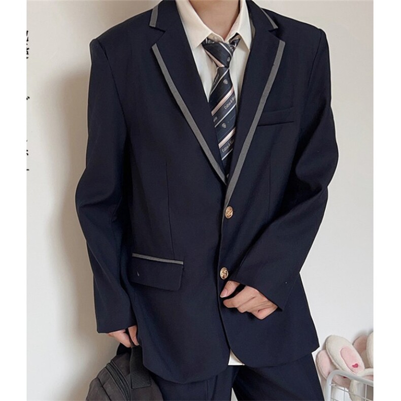 西装学院风校园DK西服外套制服班服校供感休闲套装男春秋 XW72图片