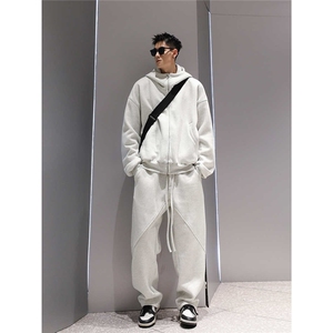 秋冬连帽开衫卫衣套装运动休闲宽松大码M-5XL TZ021 P80加绒P90图片
