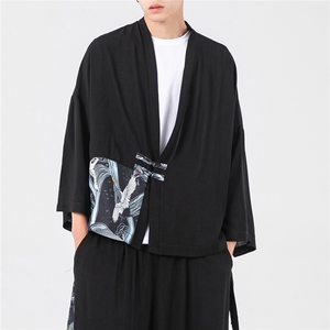 夏大码汉服风开衫阔腿裤情侣套装古风仙气学生班服 TZ72/P145图片
