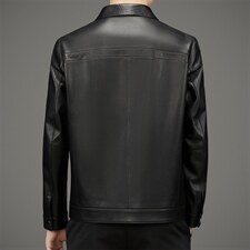 DLSN22129新款皮衣男头层绵羊皮夹克翻领商务休闲男装P900，男装皮衣，电商B360