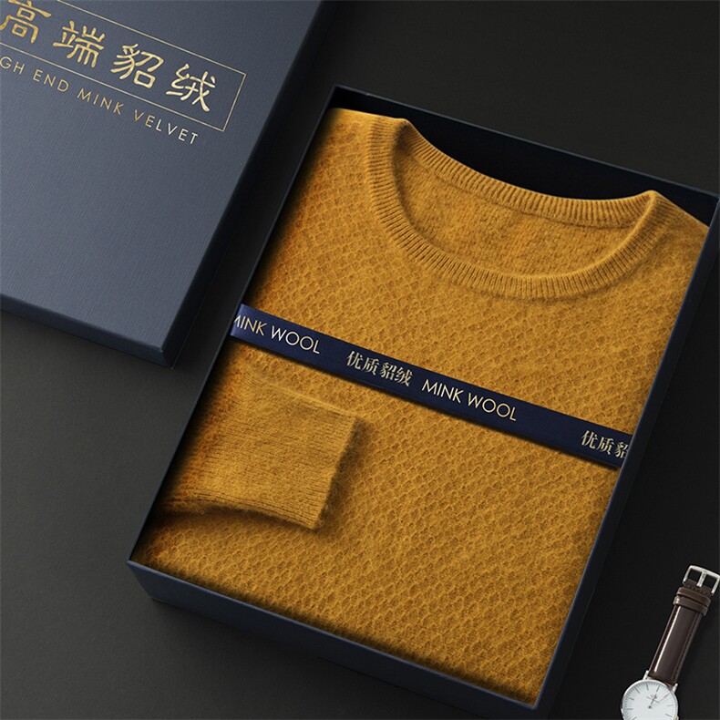 2025春季新款翻领羊绒衫男士精仿羊毛衫针织毛衣长袖POLO套衫商务,男装针织衫/毛衣,冬贝尔貂绒
