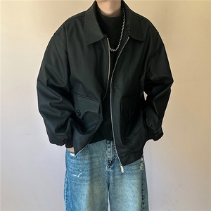 主推现货PU皮夹克外套宽松皮衣A351-AP2401-P110图片