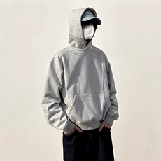 抖音得物高品质二开美式高街重磅结构辑明线纹理连帽卫衣外套W109，男装卫衣，电商A486