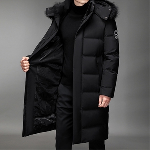 现货新款男士羽绒服青年韩版时尚潮过膝长款保暖外套男YR377-P160,男士穿保暖内衣怎么搭配图片