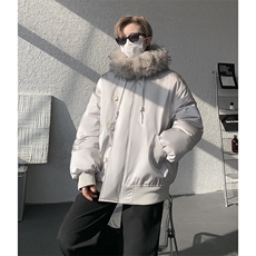 重磅简约连帽棉服男宽松冬季加厚外套A071-5021-P128，男装棉衣，电商A071