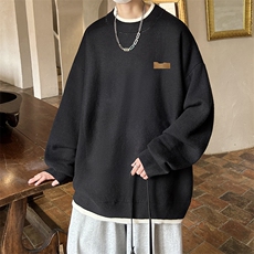控78假两件毛衣男大码加绒针织衫男毛线衣M80293-P55加绒P70，男装针织衫/毛衣，电商A040