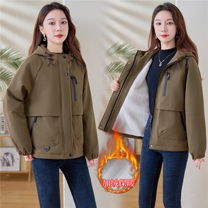 现货！现货！2025冬季新款加绒加厚棉衣外套女棉服图片