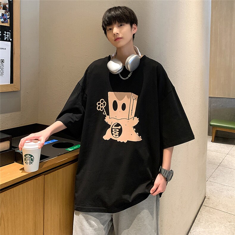 春夏新款纸袋恐龙可爱印花短袖宽松 M~5XL XZ604-DT219-P25控39图片