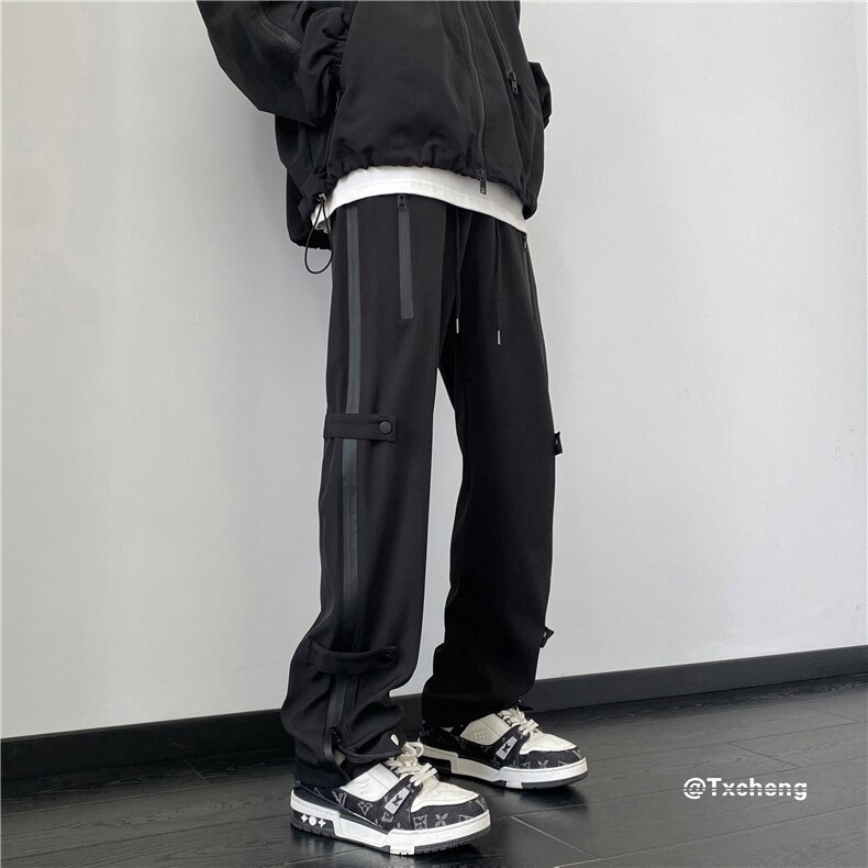 美式机能风潮流冲锋裤防水拉链宽松休闲裤B315-K23436-特p40控78,男装休闲裤,电商B315