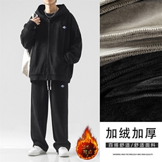 加绒重磅潮牌男士秋冬季新款三件套SJT862-特批176加绒特批206，男装休闲套装，星座718