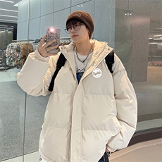 现货抖音得物可供视频三防加厚羽绒连帽棉衣外套面包棉服85527，男装棉衣，电商A486