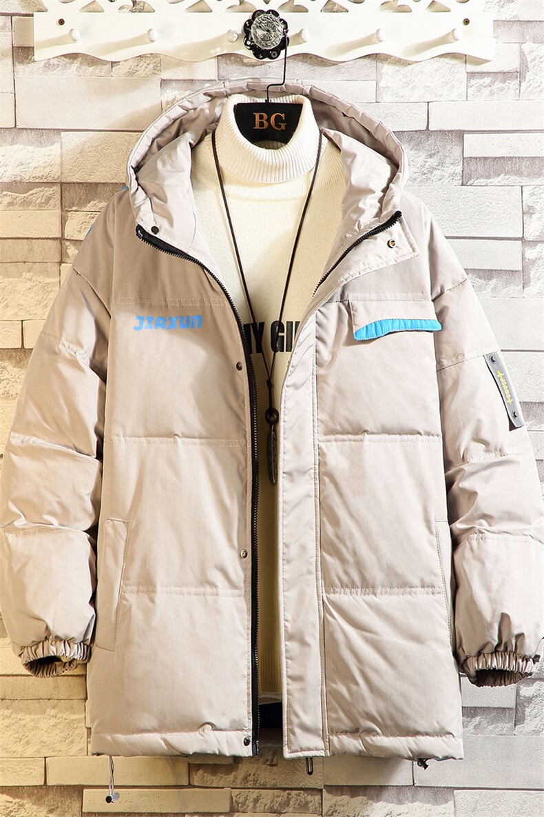 港风ins羽绒服男女同款带帽字母印花白鸭绒Y5813-P190【特价】,男装羽绒服,电商A007