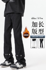 加长版裤子男高个子春秋微喇牛仔裤185cm110直筒KZ015P60加绒P70，男装牛仔裤，电商B312