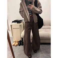 批70K2024原版质量裁剪弯刀西裤棕黑S到3XL，男装牛仔裤，星座506A