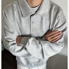 秋季新款痞帅宽松打底长袖卫衣内搭POLO领休闲外套男潮WLW488-P39，男装T恤，星座1008