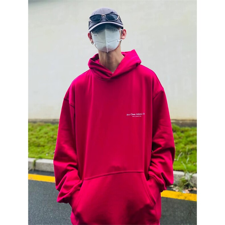抖音得物高品质印花连帽卫衣秋冬装美式宽松连帽纯色卫衣ADL104,男装卫衣,电商A443
