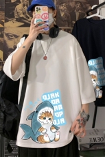Q11217-P30春夏季七分袖t恤男大码五分袖男短袖中袖，男装T恤，电商A040