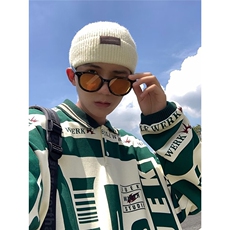 青少年春季美式高街翻领卫衣男字母印花薄款文艺长袖潮常规标准，男装卫衣，星座1210-1