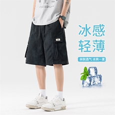 夏季扎染印花脏脏大码工装短裤男五分中裤休闲裤217-2-K198-特P35，男装牛仔裤，星座217-2