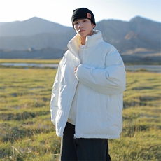 抖音直播连帽棉衣假两件加厚棉袄情侣款百搭面包服MY111-P65，男装棉衣，星座1402-1