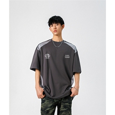 1凉感双色拼接设计羽毛球球服大码M-5XL短袖T恤男DX78029P50控78，男装T恤，星座227-7