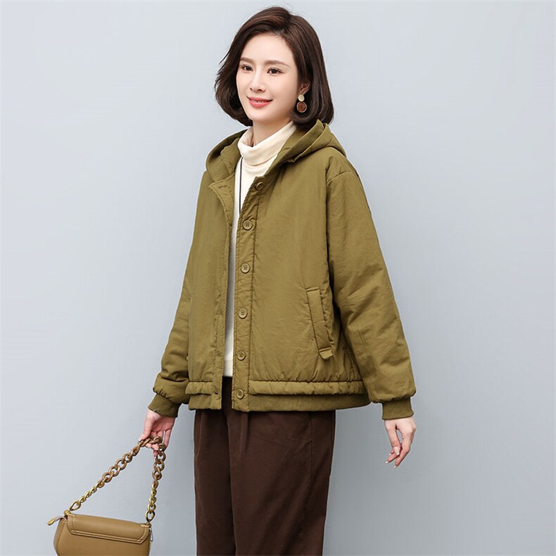 连帽时尚轻便夹棉加厚保暖棉衣舒适棉服,女装棉衣/棉服,3200格调