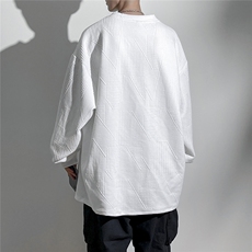 立体菱形三角花纹大码M-5XL卫衣男聚酯纤维95%氨纶5%WY77054P38，男装卫衣，星座226-2