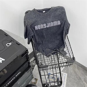 夏季美式t恤短袖ins潮牌宽松上衣潮流百搭印花男五分袖T0313-p35图片