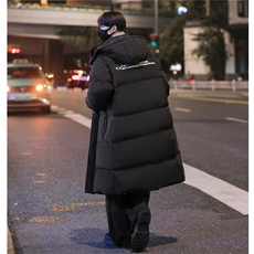 美式连帽90白鸭绒羽绒被艺考长款加厚情侣羽绒服外套男H918P298，男装羽绒服，电商A341