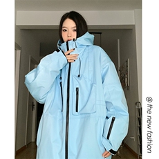 冬季防水连帽冲锋衣中性保暖加棉加厚户外滑雪情侣款外套M42-P165，男装棉衣，电商A001-1
