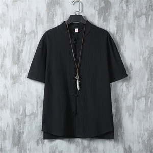 男士衬衫短袖衬衣半袖印花立领唐装风 XZ1512-2408-P30图片