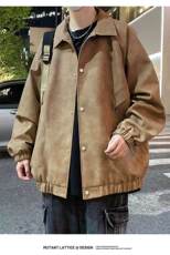 有货翻领皮衣外套男春秋季潮流夹克帅气休闲褂子上衣潮牌外衣，男装夹克，星座613