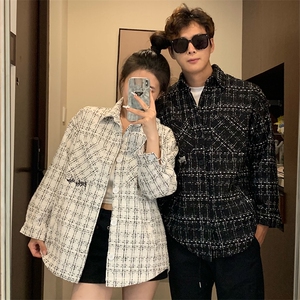 情侣装春秋装夹克外套时尚百搭复古设计感外套小香风上衣C666-88图片