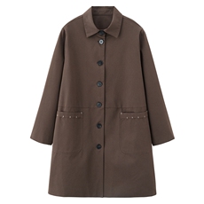 现货中长款风衣外套女，女装风衣，韩派