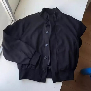 藏青色飞行员夹克男款春秋季cleanfit美式高街情侣棒球服宽松外套图片