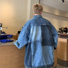 Y8085-P45气质日系百搭简约ins慵懒牛仔夹克文艺流行原宿潮流，男装夹克，电商B323A