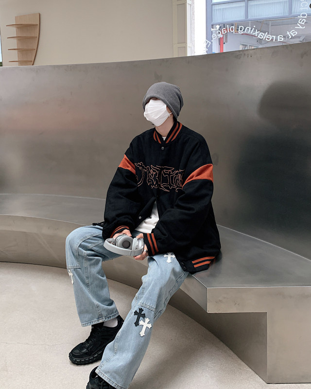 XZ301B-JB5809-P110麂皮绒夹克外套棒球服,男装夹克,星座301B