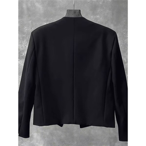 【现货】DXZ86-批60新款流行假两件西服加垫肩新中式斜襟亚麻外套图片