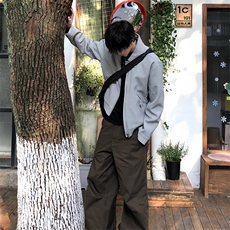 美式正肩夹克男生春季穿搭2025新款翻领行政上衣简约休闲西服外套，男装夹克，星座506A