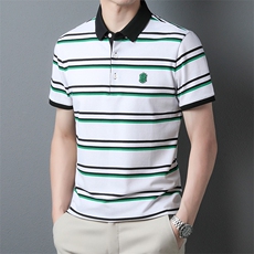 条纹短袖t恤男中青年透气翻领夏季新款商务休闲polo衫PL2313-P73，男装Polo衫，星座1105-3