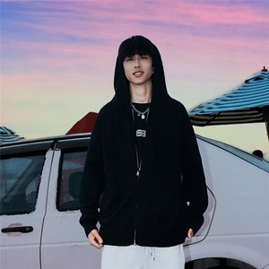 特批多模时尚纯色开衫连帽宽松毛衣针织衫A247-M709特批65控108图片