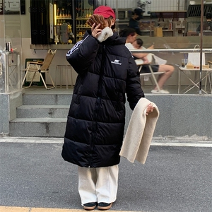 8611# 冬季加厚长款棉衣外套男女同款宽松棉服ins图片