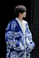 8XL-M慵懒风软糯毛衣开衫针织开衫外套男中长款MY1215P118控148，男装针织衫/毛衣，电商D206-1