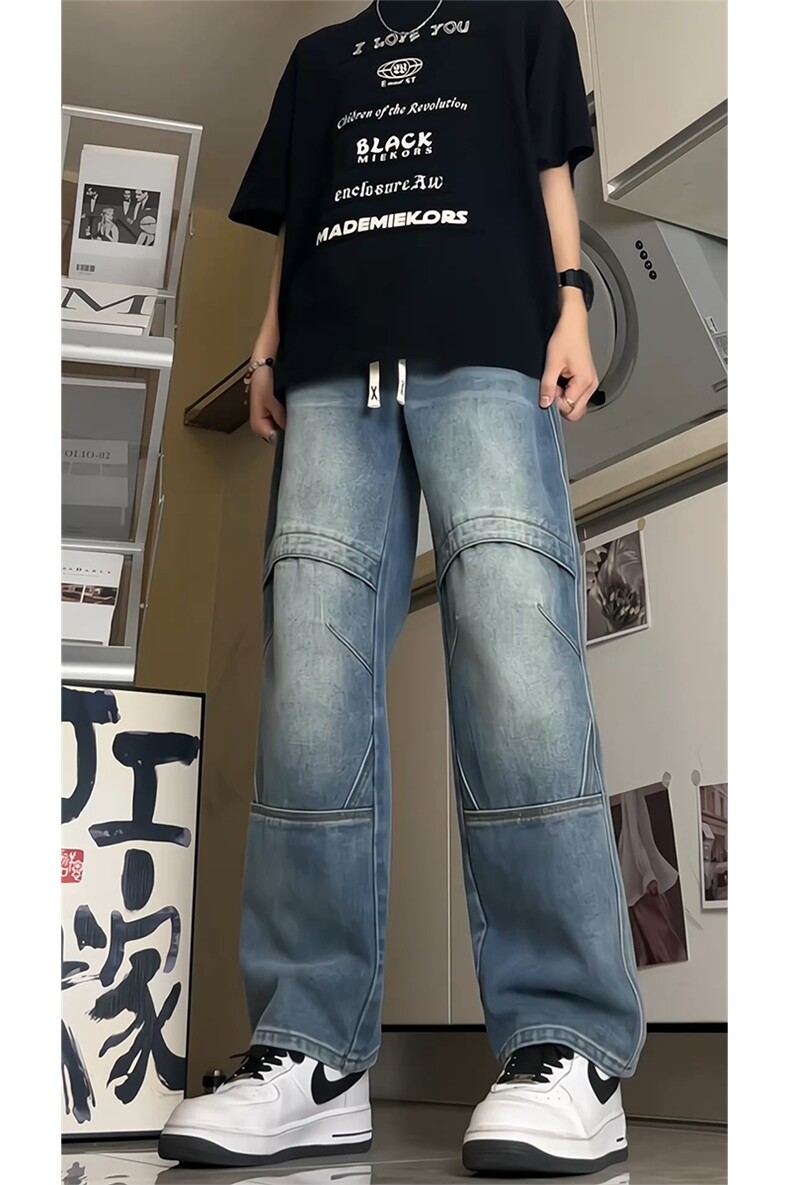 高转化2026春夏宽松直筒牛仔裤A437特P55控78,男装牛仔裤,电商A309