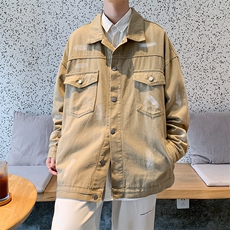 牛仔夹克男2023春新款设计感扎染宽松潮流时尚夹克JK922-P70，男装夹克，星座1103-3