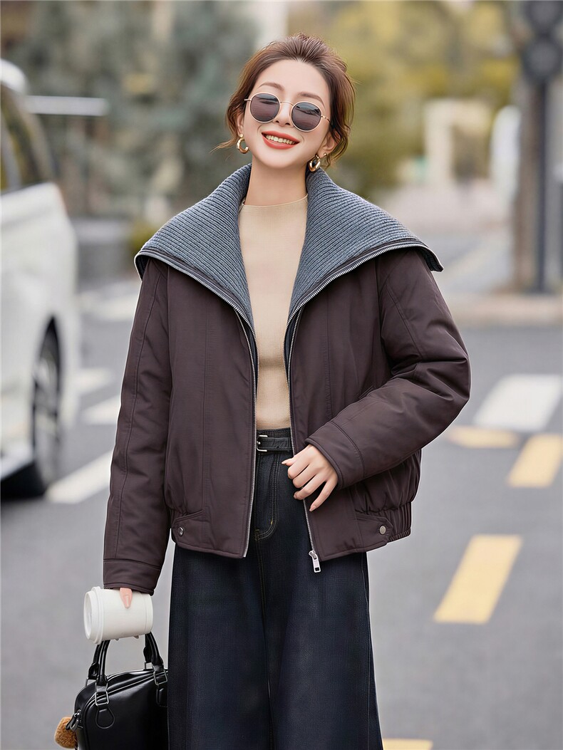 现货2025年冬季新款时尚羽绒服,女装羽绒服,悦祺