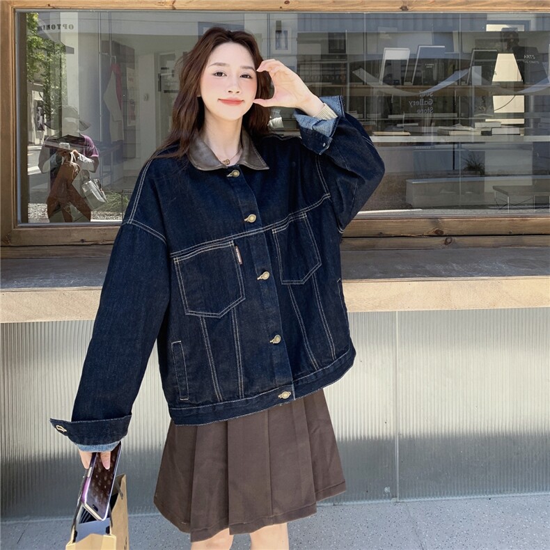 日系别致设计感牛仔短外套女2025秋季新款松弛风流行爆款夹克上衣图片