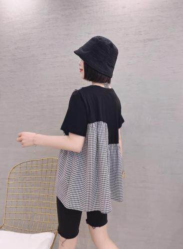 休闲撞色拼接小衫，女装，姚姚家