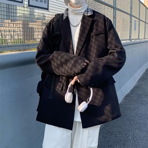西装外套男潮牌ins高级感炸街痞帅休闲西服 XF305-P58图片