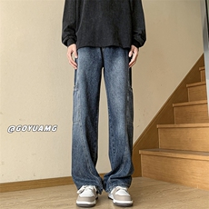 流行水洗复古牛仔裤，男装牛仔裤，电商A410